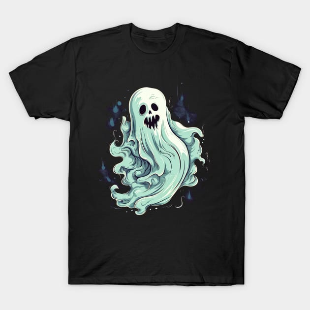 Eerie Halloween Ghoul Art - Spooky Season Delight T-Shirt by Captain Peter Designs